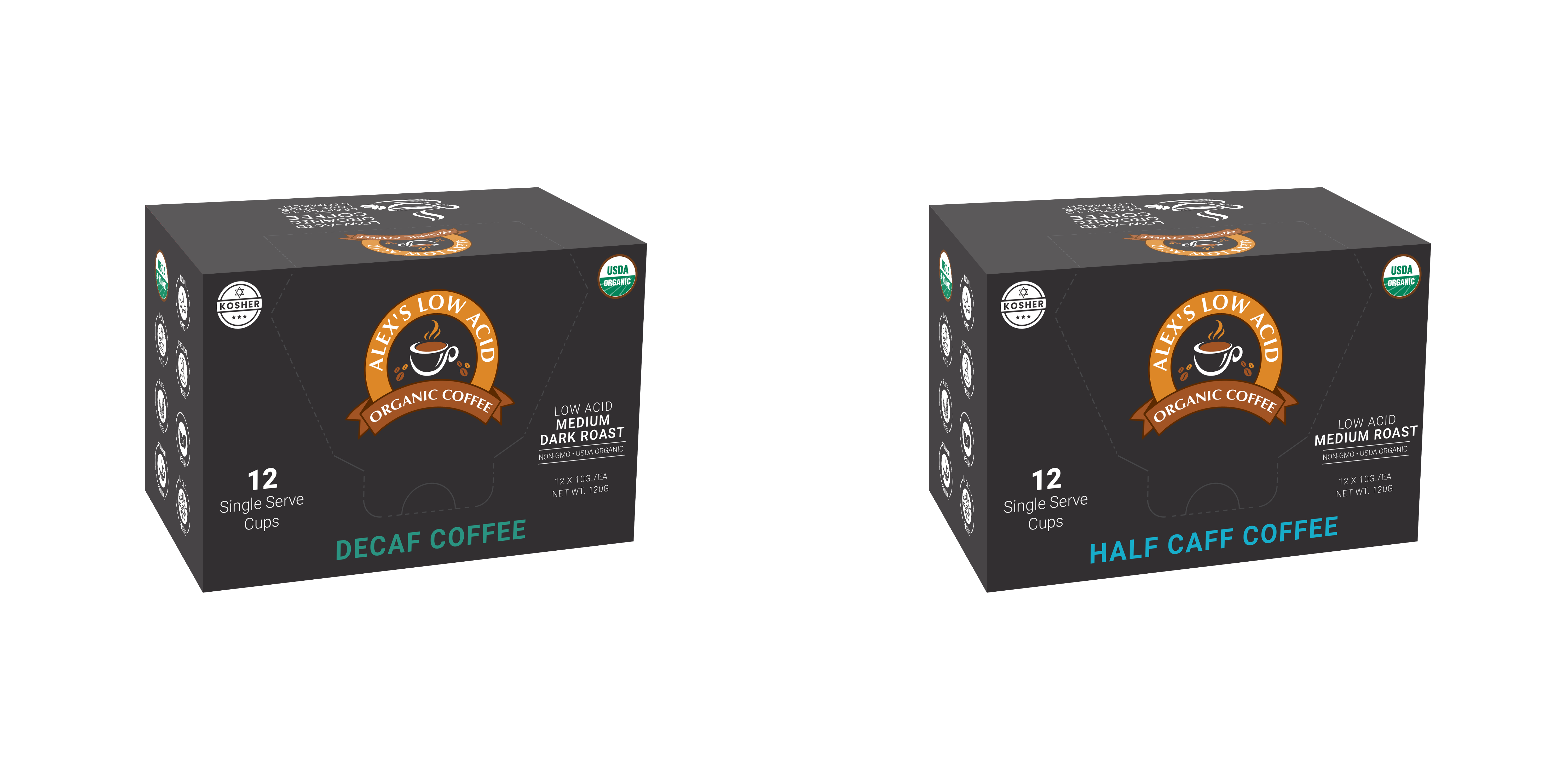 Alex's Low-Acid Organic Coffee™ Wind Down Single Serve Cups Variety Pa