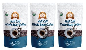 Alex's Low-Acid Organic Coffee™ - Half Caff Whole Bean (12oz)