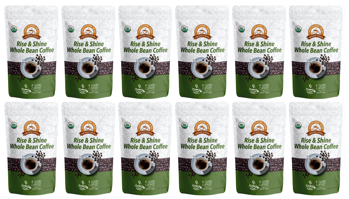 Alex's LowAcid Organic Coffee™ Rise and Shine Whole Bean (12oz)