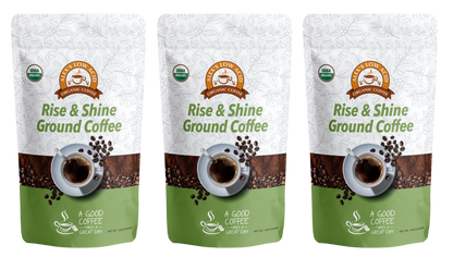 Alex's Low-Acid Organic Coffee™ - Rise and Shine Fresh Ground (12oz)