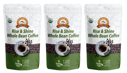 Alex's Low-Acid Organic Coffee™ - Rise and Shine Whole Bean (12oz)