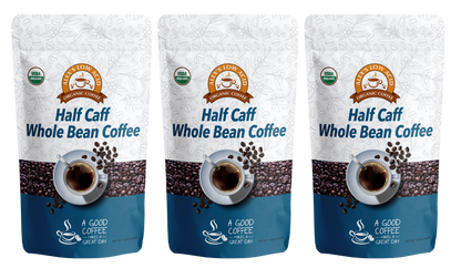 Alex's Low-Acid Organic Coffee™ - Half Caff Whole Bean (12oz)