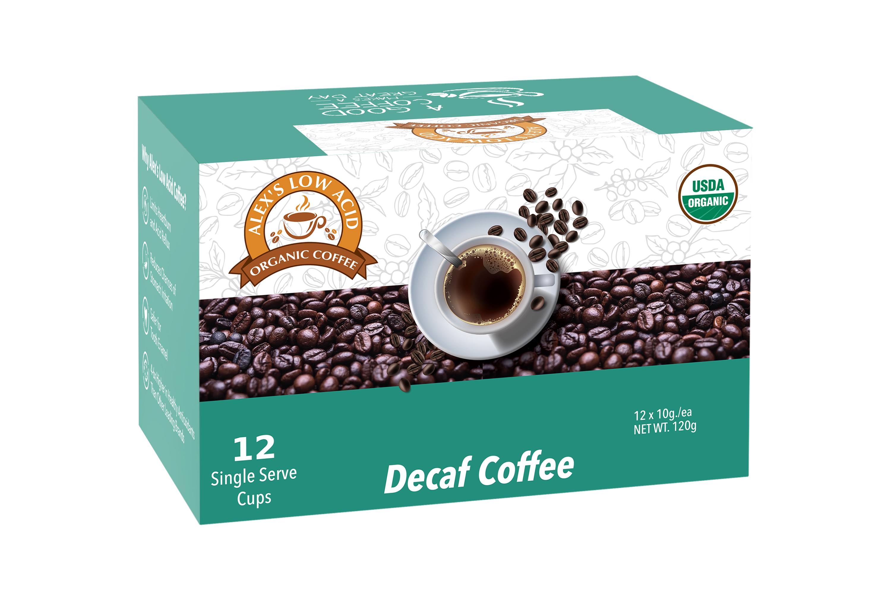 Alex s Low Acid Organic Coffee K Cups Decaf