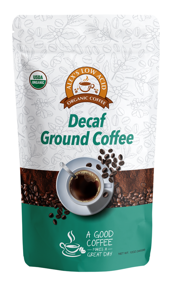 Half Caff + Decaf Blends Alex's LowAcid Organic Coffee
