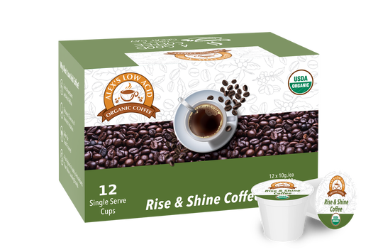 Alex's Low-Acid Organic Coffee™ K-Cups - Rise & Shine